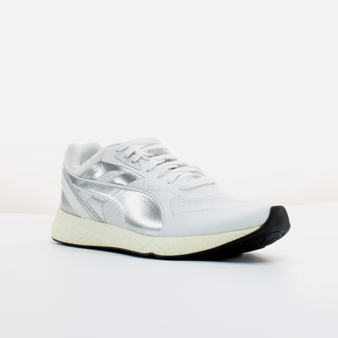 Puma 698 Ignite Metallic Wit Textiel Damestrainers 361086 02