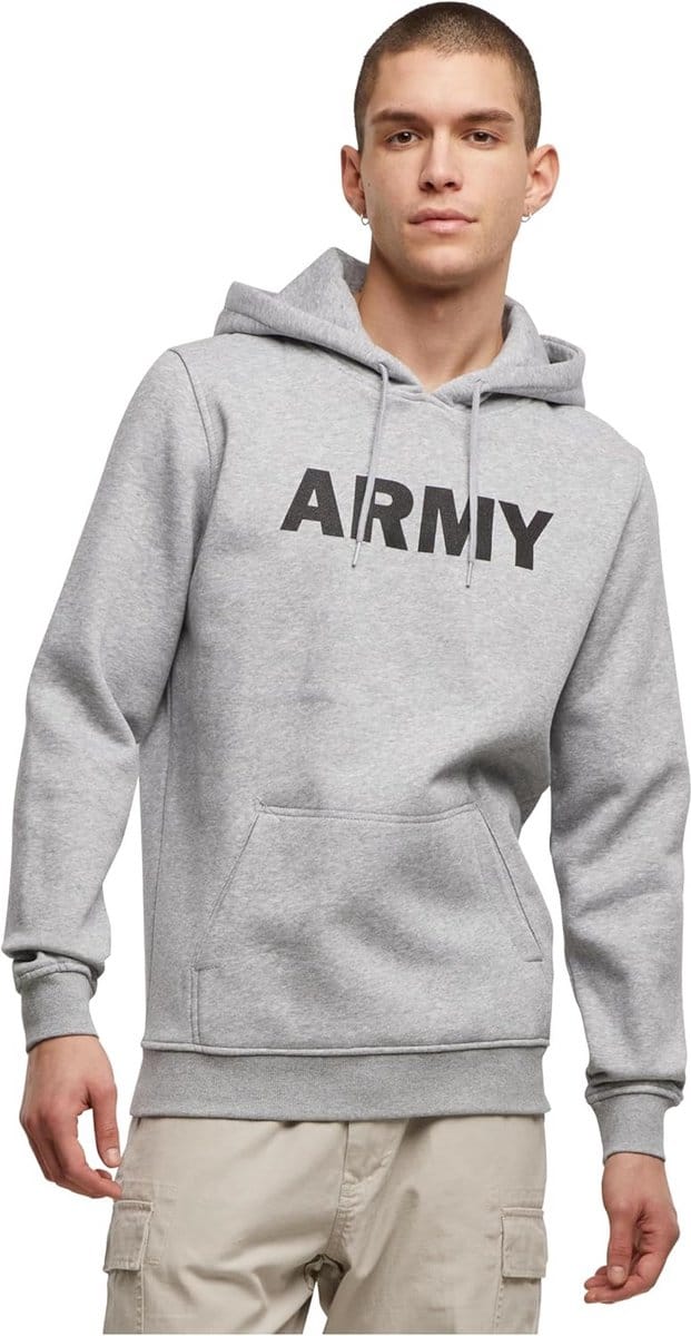 Army Hoodie Zwart - Comfortabele Basic Sweater met Capuchon