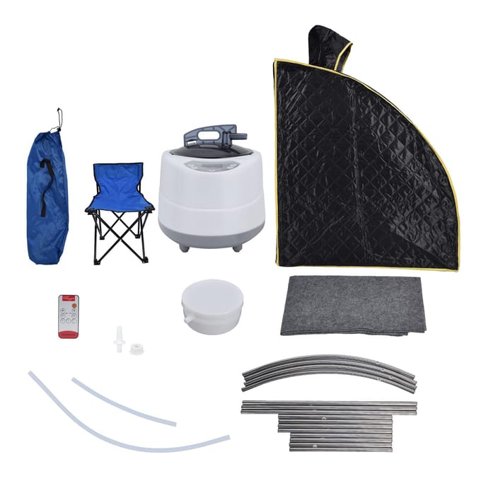 2.0L 1000W Draagbare Sauna 9 Versnellingen Duurzaam Afstandsbediening Multifunctioneel Mini Home Sauna BoxUS Stekker black