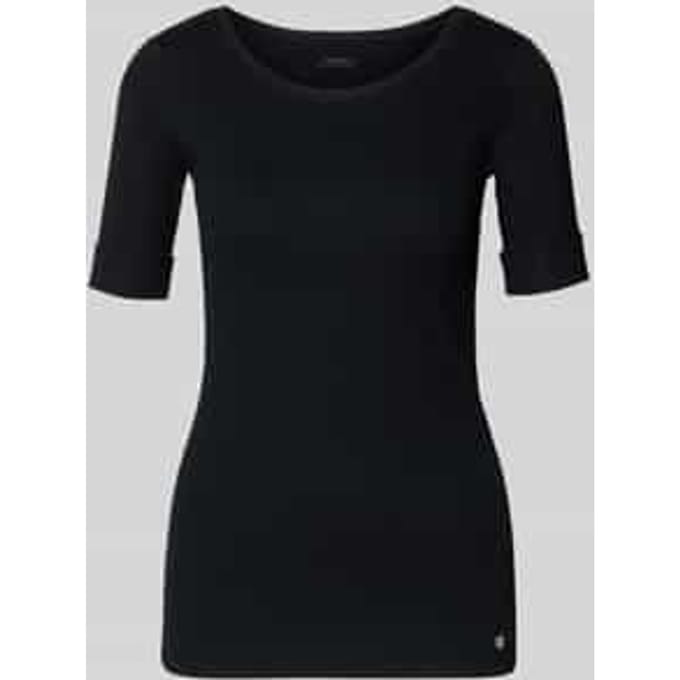 T-shirt met mouwomslag en ronde hals