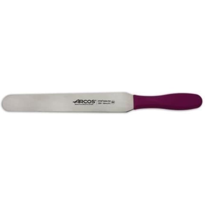 Spatule Arcos Couleur - Prof 299131 en acier inoxydable Nitrum et mango Polypropylène ergonomique en couleur fuscia avec lame de 25