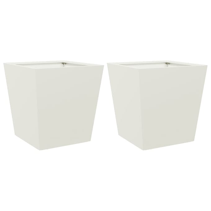 vidaXL - Plantenbakken - 2 - st - 40x40x40 - cm - staal - wit