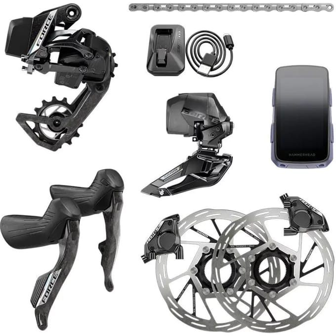 Volledige fietsgroep Sram Force AXS 2x E1 Hammerhead Karoo (x10)