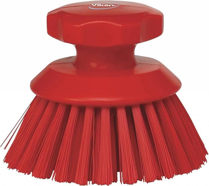 Vikan 3855 ronde werkborstel 11cm - Rood