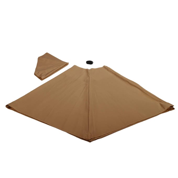 Parasol de remplacement pour parasol de terrasse extérieur, en polyester, résistant au soleil et imperméable, pour table de marché 3m / 9.8ft kaki
