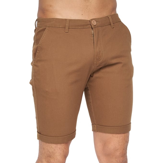 Crosshatch Heren Sinwood Chino Shorts (Kaneel)