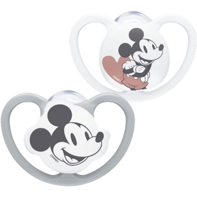 NUK Disney Space 6–18M Grijze Fopspeen – 2 stuks