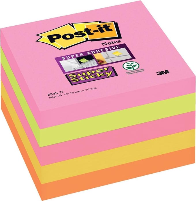 SUPER STICKY 76X76 NEON 5X