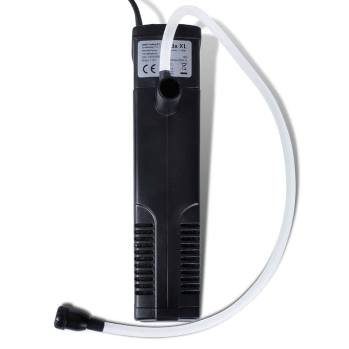 vidaXL - Aquariumfilterpomp - met - actief - koolstof - 600 - L/u