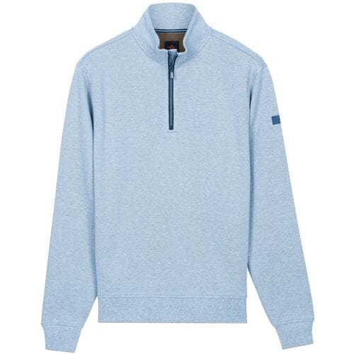 Baileys Trui Sweat Half Zip Subtle Faux Uni Two-Tone Sky Blue / male