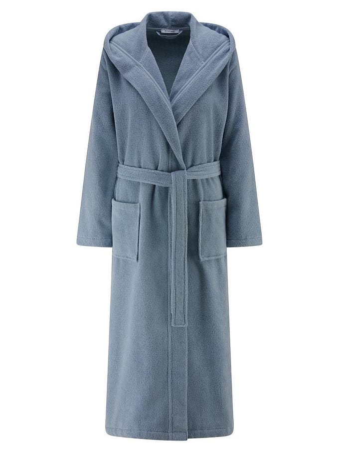 Lange badjas capuchon Van Peter Hahn blauw