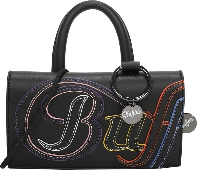BUFFALO Portemonnee Muse On String Crossbody Bag Neo Black Zwart