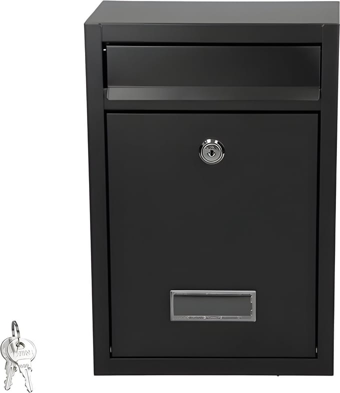 ECD Germany IP-534 - Brievenbus - Staal - Zwart - 21,5x9x32 cm