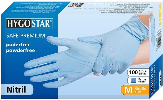 HYGOSTAR nitrilhandschoen "SAFE PREMIUM", S