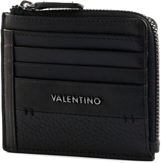 VALENTINO Leren kaarthouder Estro Credit Card Case Nero zwart
