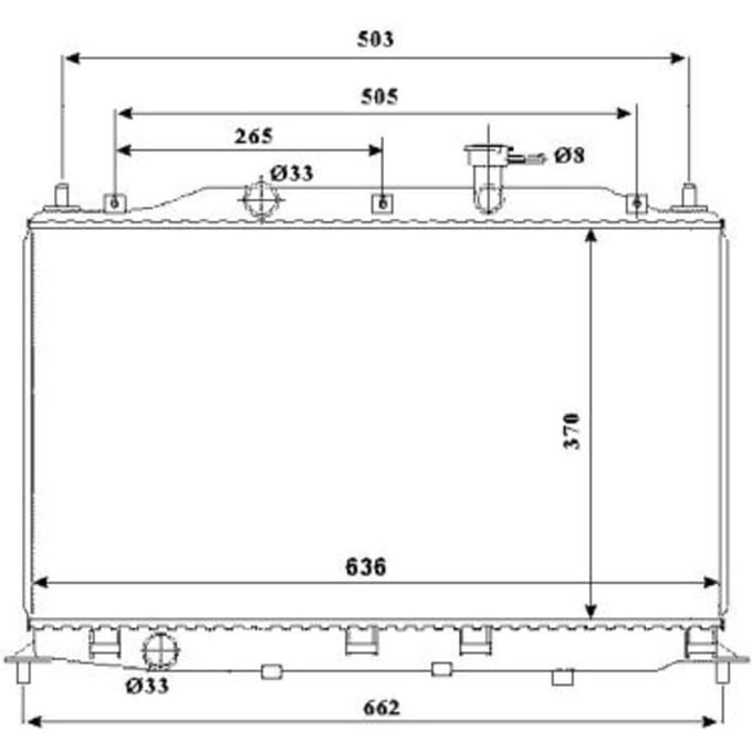 Radiator, motorkoeling NRF 53822