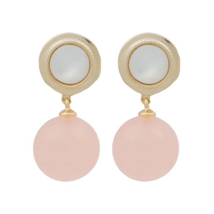 Rose Ball Earrings Gold 16K