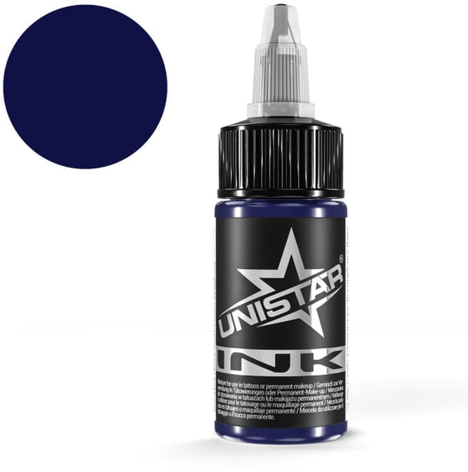 Unistar tattoo ink - Top Basic Dark blue - 30ml - Tattoeage inkt - Blauw