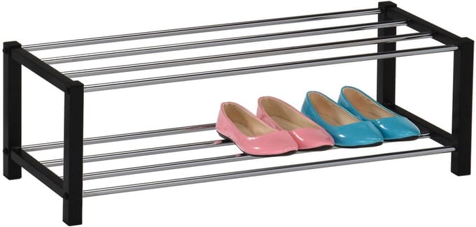 Schoenenrek DUBLIN met 2 planken – Zwart