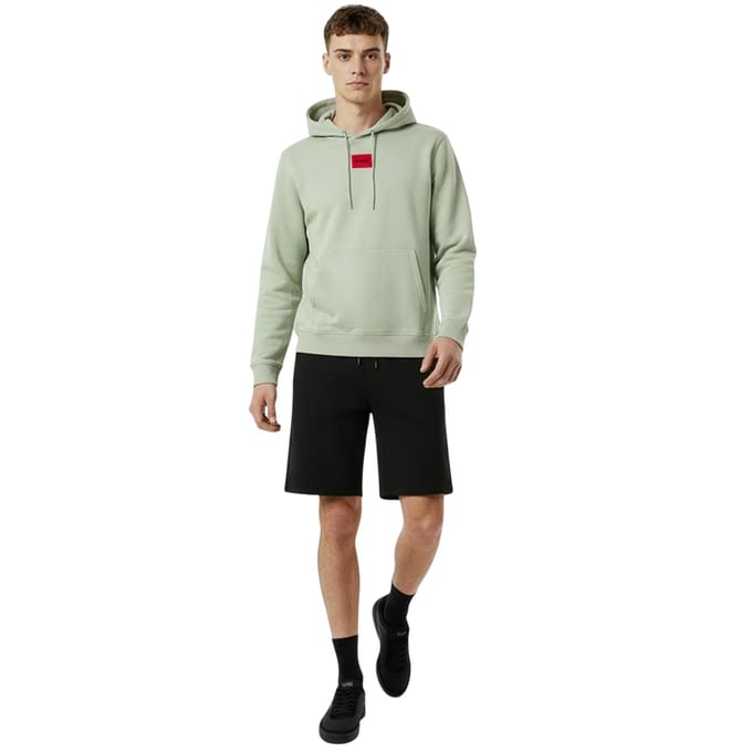 Hugo Heren Pullover Hoodie Katoenmix (Pastelgroen)