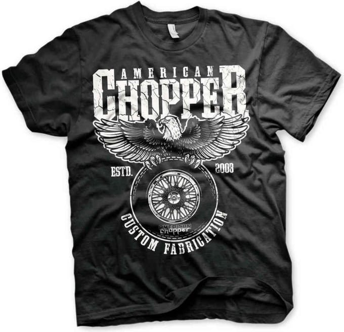 American Chopper Heren Tshirt -S- Custom Fabrication Zwart