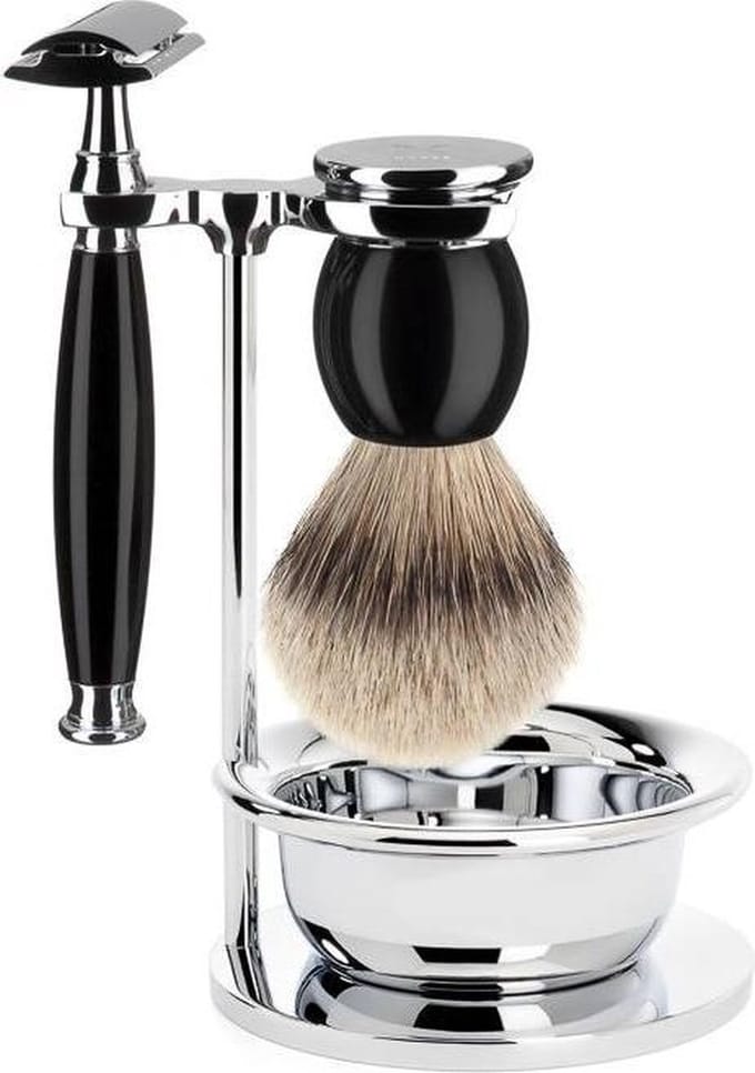 MÜHLE -Scheerset Sophist 4-delig - Zwart - Saf.Razor