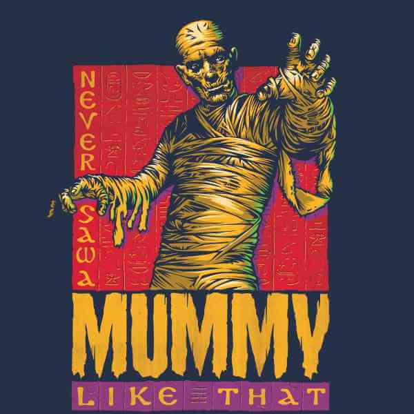 Universal Monsters The Mummy Retro T-shirt - Navy - S