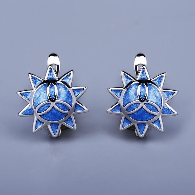 Emaille Oorbellen Prachtige Oorbellen Feest Bruiloft Bruids Sieraden gray