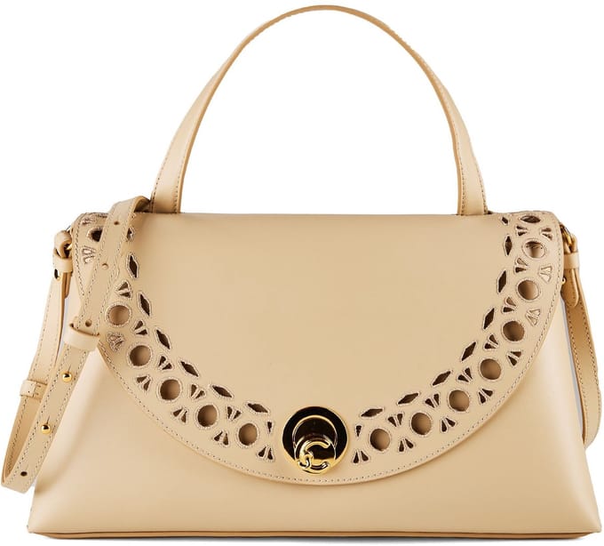Coccinelle Nikla Schoudertas Leder 34.5 cm - Dames - sandshell