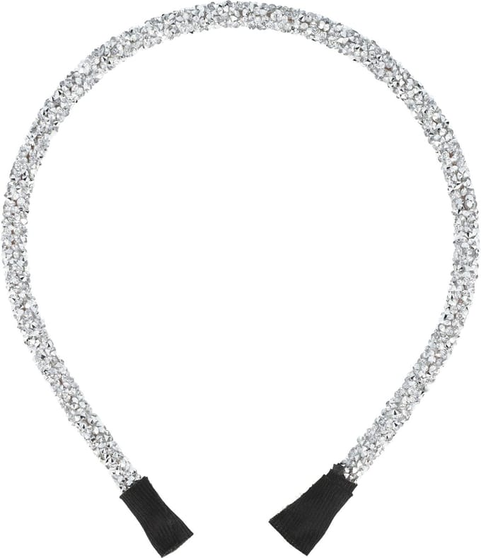 Lajetti Glitter Haarband Zilver - Skinny Diadeem