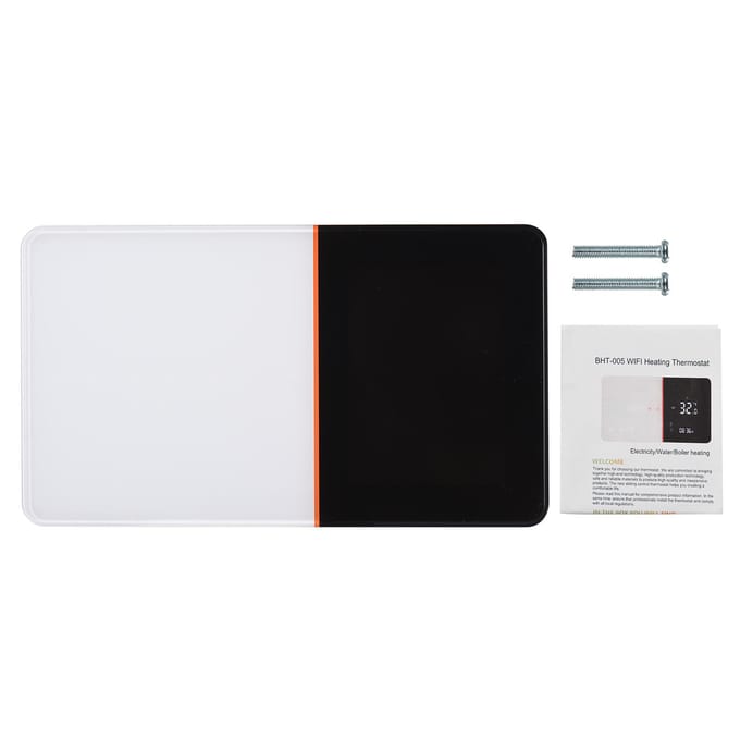 95-240V programmeerbare thermostaat 5+1+1 zes-periodes touchscreen LCD met achtergrondverlichting waterverwarming Non Wi-Fi Type black