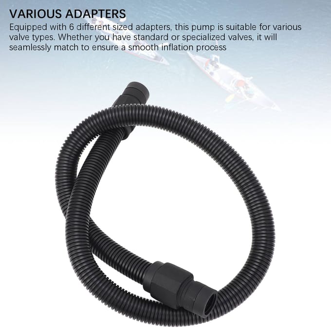 Opblaasboot Pomp Adapter Luchtslang Kit Elektrische Paddleboard Pomp Luchtpomp Accessoires met 6 black