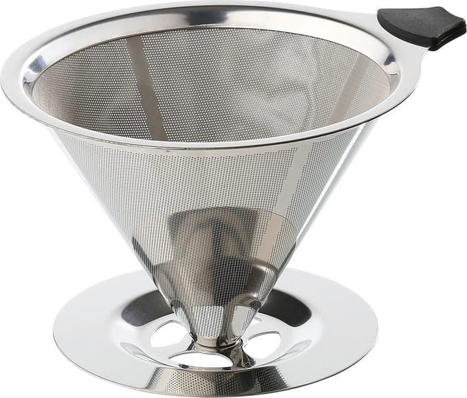 Cilio - koffiefilter - permanent - roestvrijstaal - edelstaal - maat 4