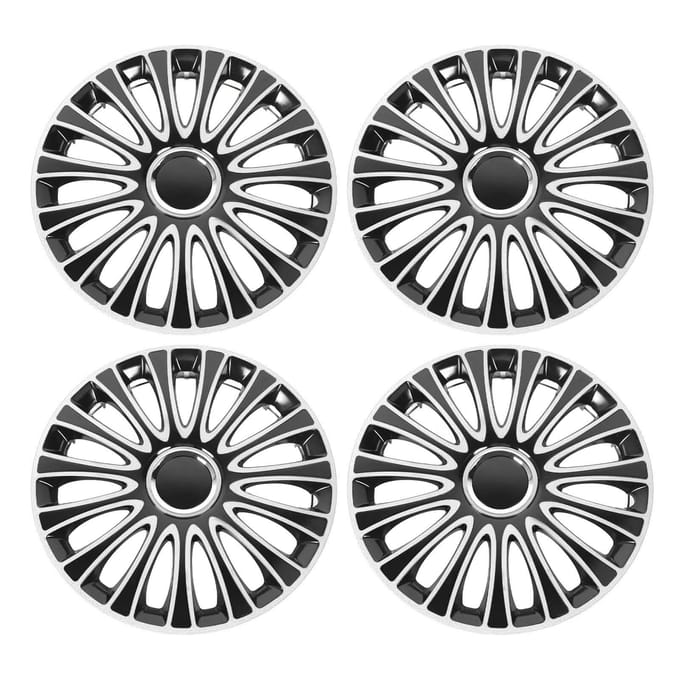 4 Pièces Cache-Moyeu de Roue 15 Pouces Encliquetable Universel ABS Cache-Moyeu R15 Ensemble de Couvercles de Jante de Roue de Rechange pour gray