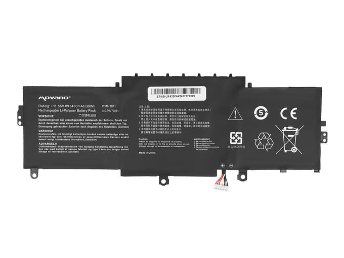 Movano - Asus ZenBook 14 Bateria - Compatibiliteit - Lange Levensduur - Veilige Gebruik