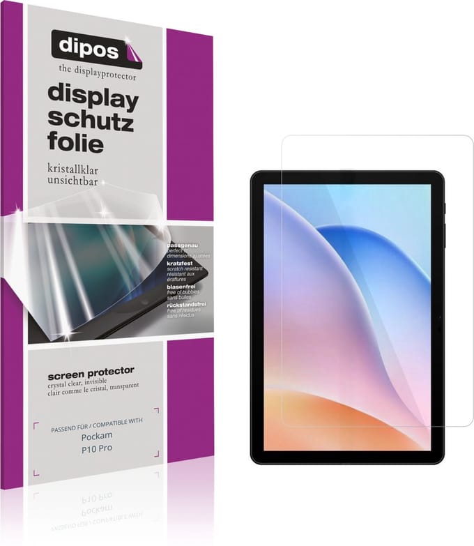 dipos – 2x Beschermfolie geschikt voor Pockam P10 Pro | Krasbestendige & heldere Screenprotector Ultra-Thin