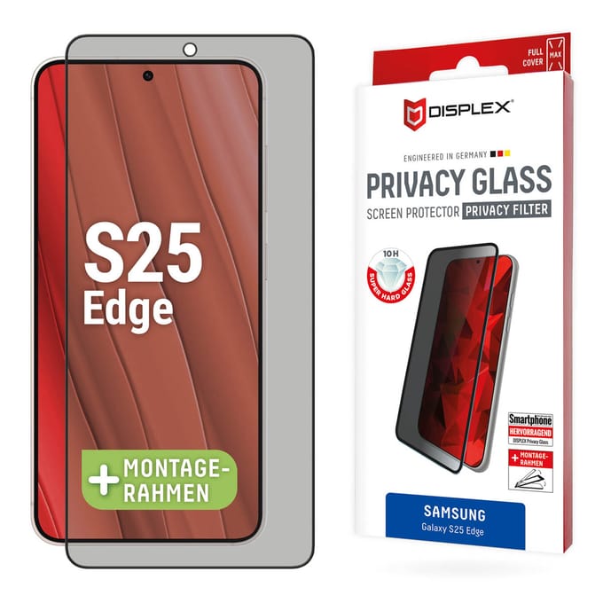 Displex Screenprotector Privacy Glass geschikt voor Samsung Galaxy S25 Edge