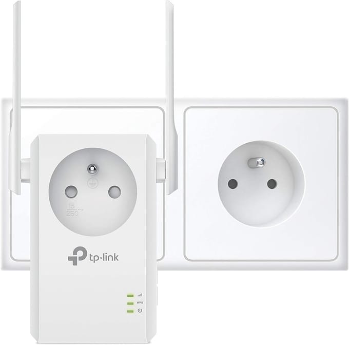 Wifi Bereik Vergroter - Router Extender - Draadloos Netwerk - Met Extra Stopcontact - 11 x 6.5 x 7.5 cm