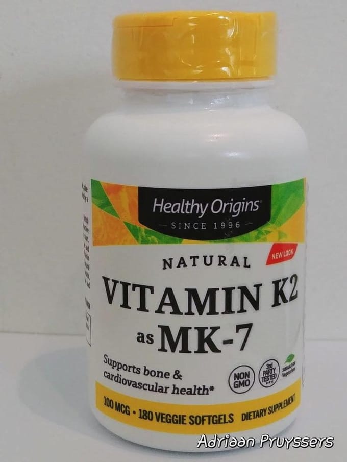 Vitamine K2 as MK-7, Natural, 100 mcg, 180 Veggie Softgels | Healthy Origins