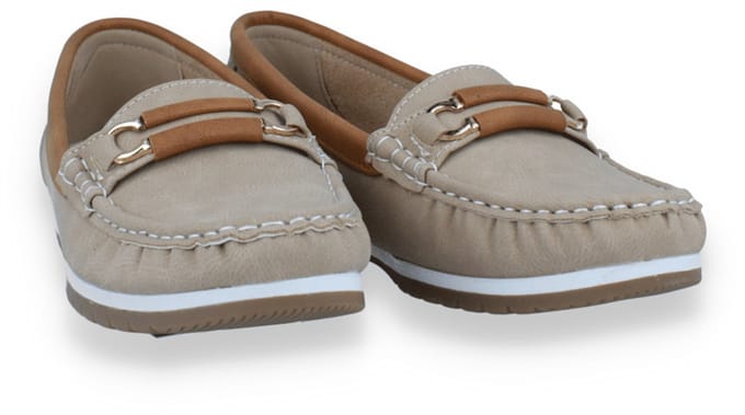 Mode-mania Dames Mocassin | Beige | Maat: 36