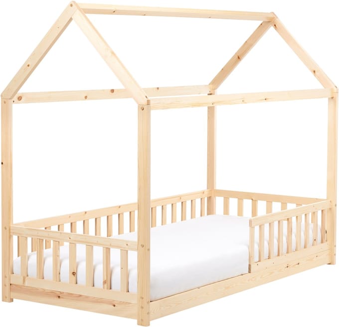 COSSAYE - Kinderbed - Lichtbruin - 90 x 200 cm - Grenenhout