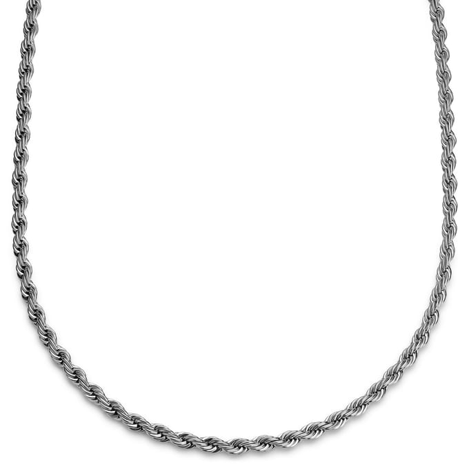 Essentials | 6 mm Zilverkleurige Ketting met Gedraaide Schakels