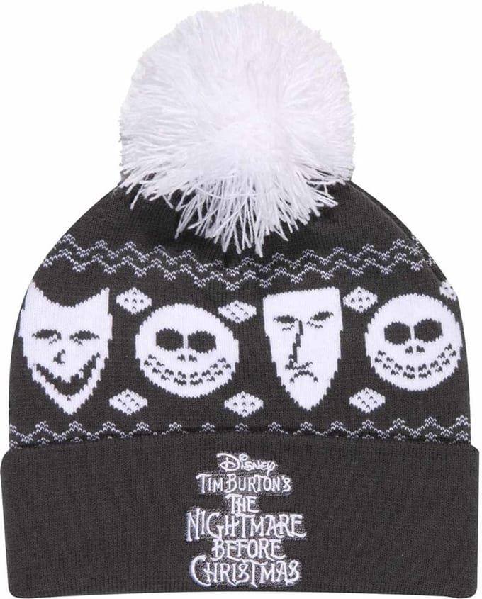 The Nightmare Before Christmas Jack Misfits Unisex Beanie - grijs/wit - Standard