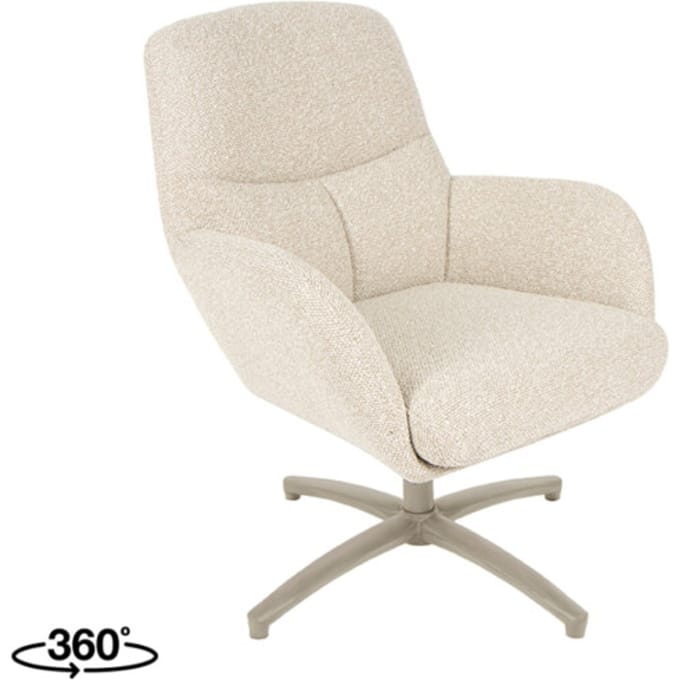 LABEL51 Chill Zone Fauteuil - Naturel - Royal Stof - One Size - - - Met Armleuning