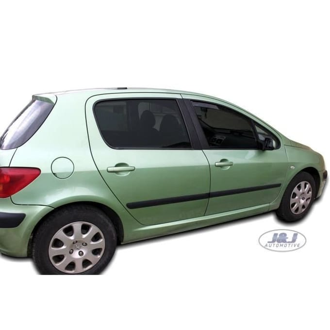 Déflecteurs d'air - J&J AUTOMOTIVE - Peugeot 307 2001-2008 - Fumé - Acrylique renforcé - Installation facile