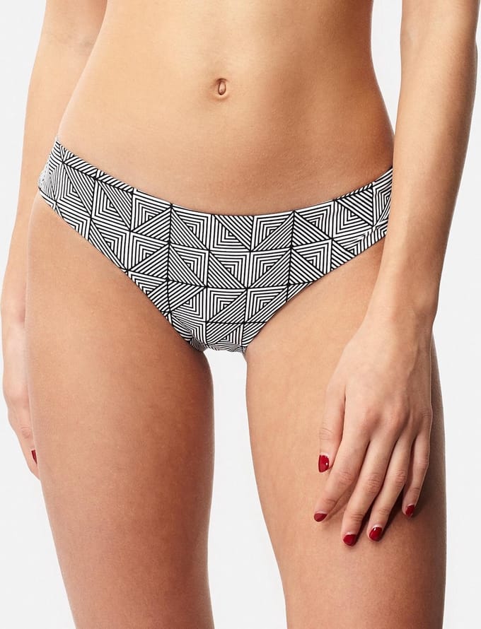 O'Neill Bikinibroekje Hipster cheeky bottom - Black Aop W/ White - 44