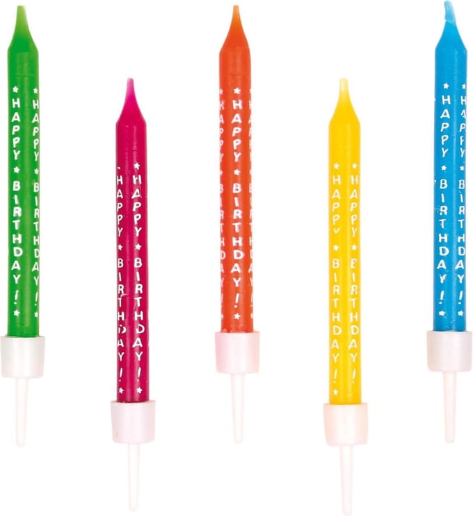 Amscan Verjaardagskaarsen 6,3 Cm Wax 10 Stuks