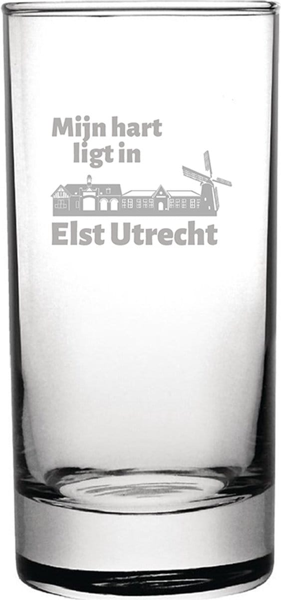 Gegraveerde longdrinkglas 28,5cl Elst Utrecht