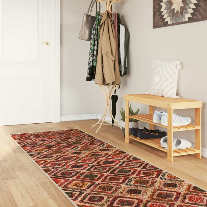 vidaXL - Tapijt - Runner - MARSA - Meerkleurig - 100 - x - 400 - cm - Polyester - en - PVC