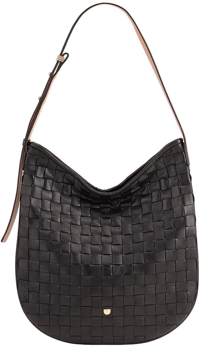 DuDu Sylvie Schoudertas Leer 36.5 cm - Dames - black rose